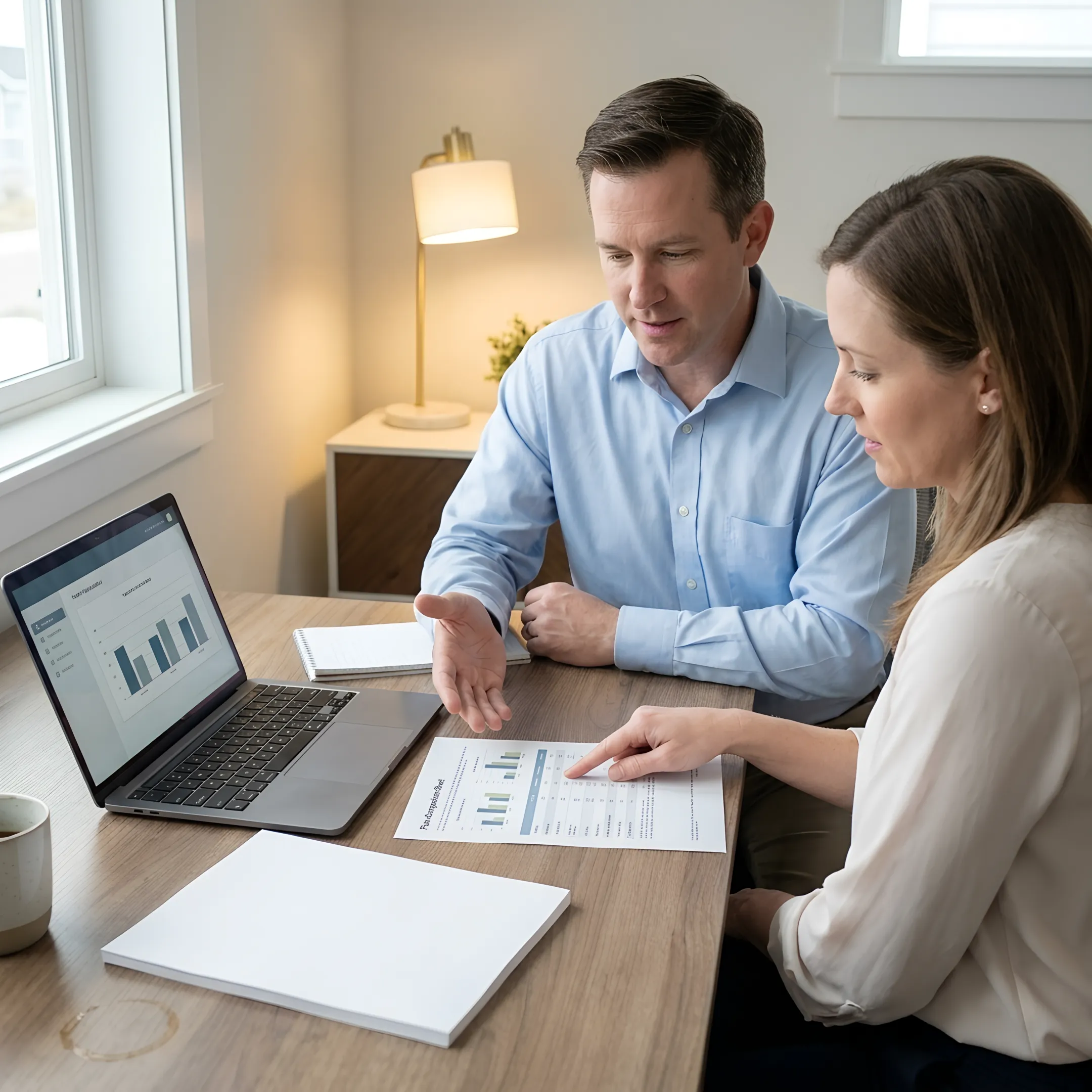 Advisor comparing health insurance plans with a client