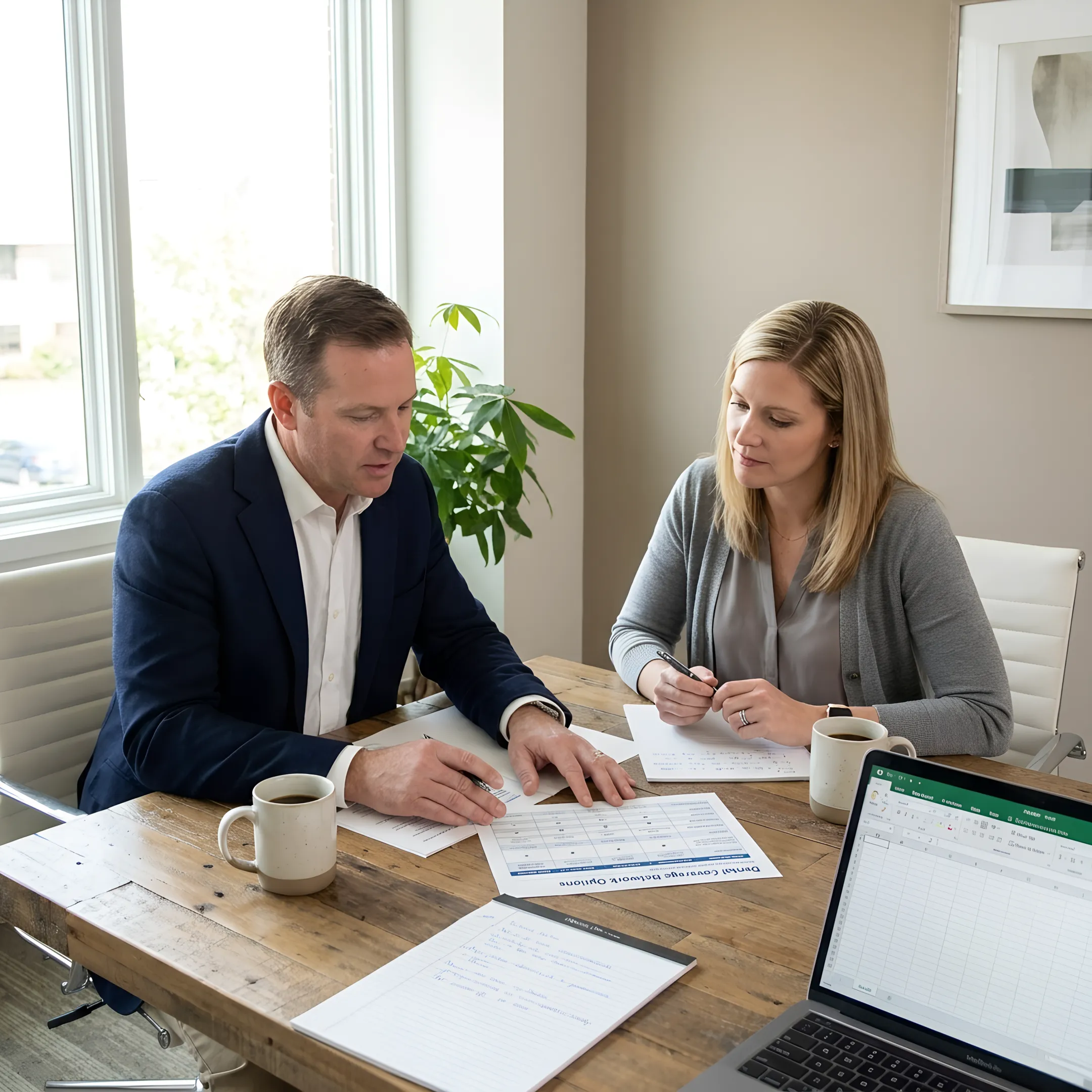 Client comparing supplemental dental coverage options with an advisor