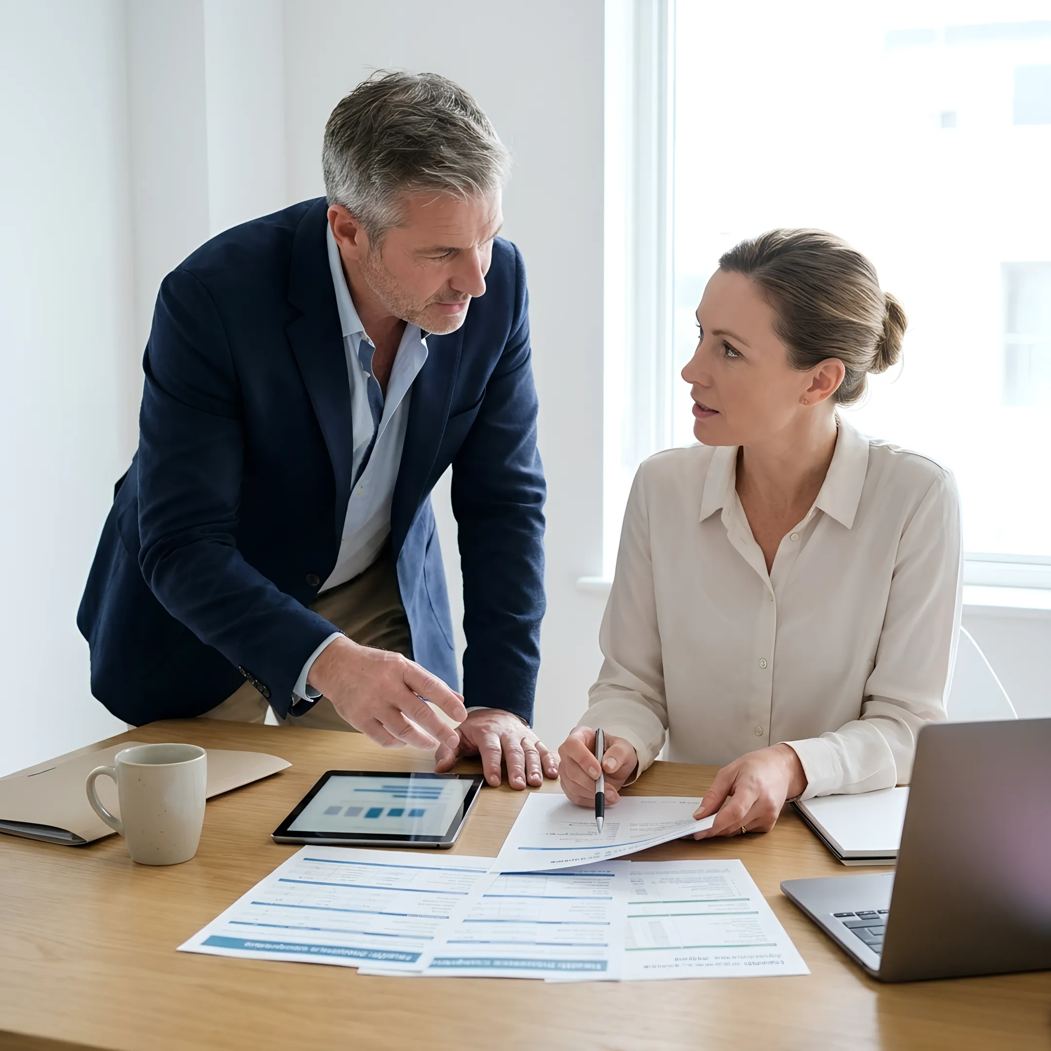 Small business owner reviewing personalized health insurance options