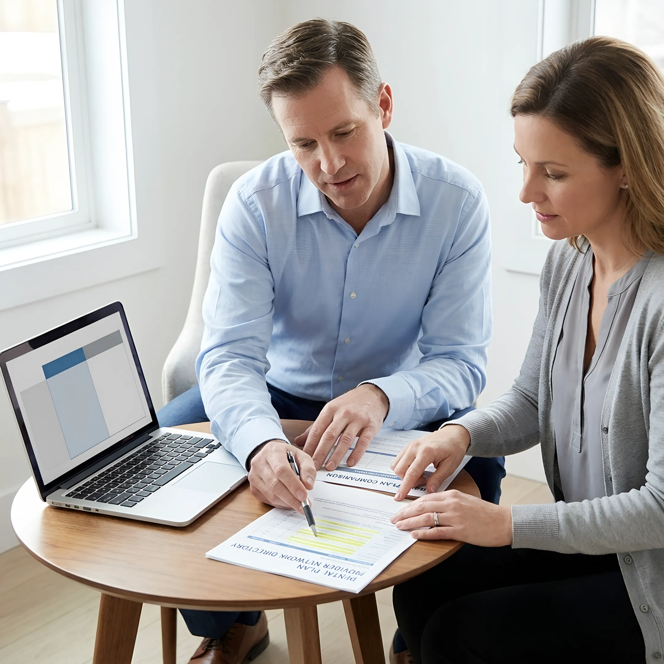 Advisor comparing dental insurance plans for a Texas household