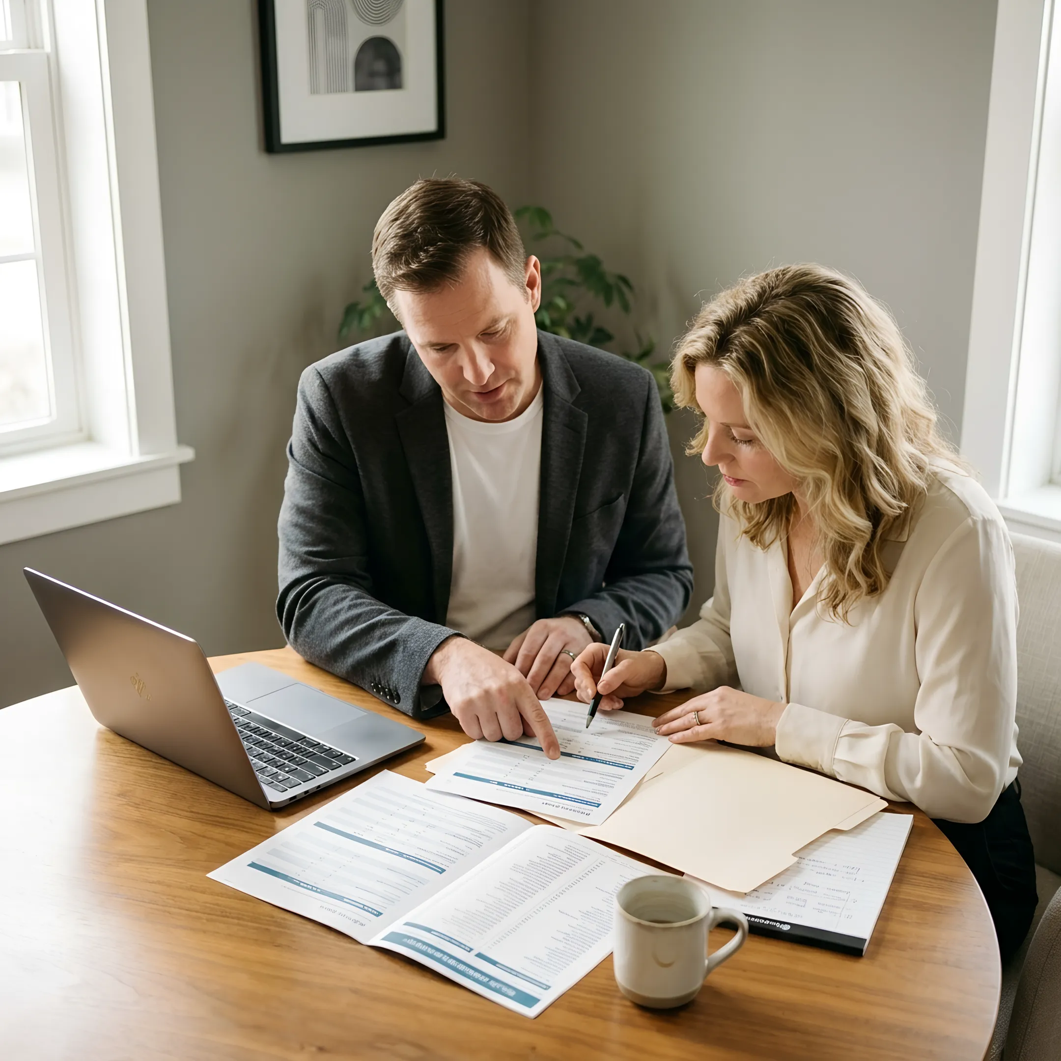 Advisor comparing health insurance plans with a client