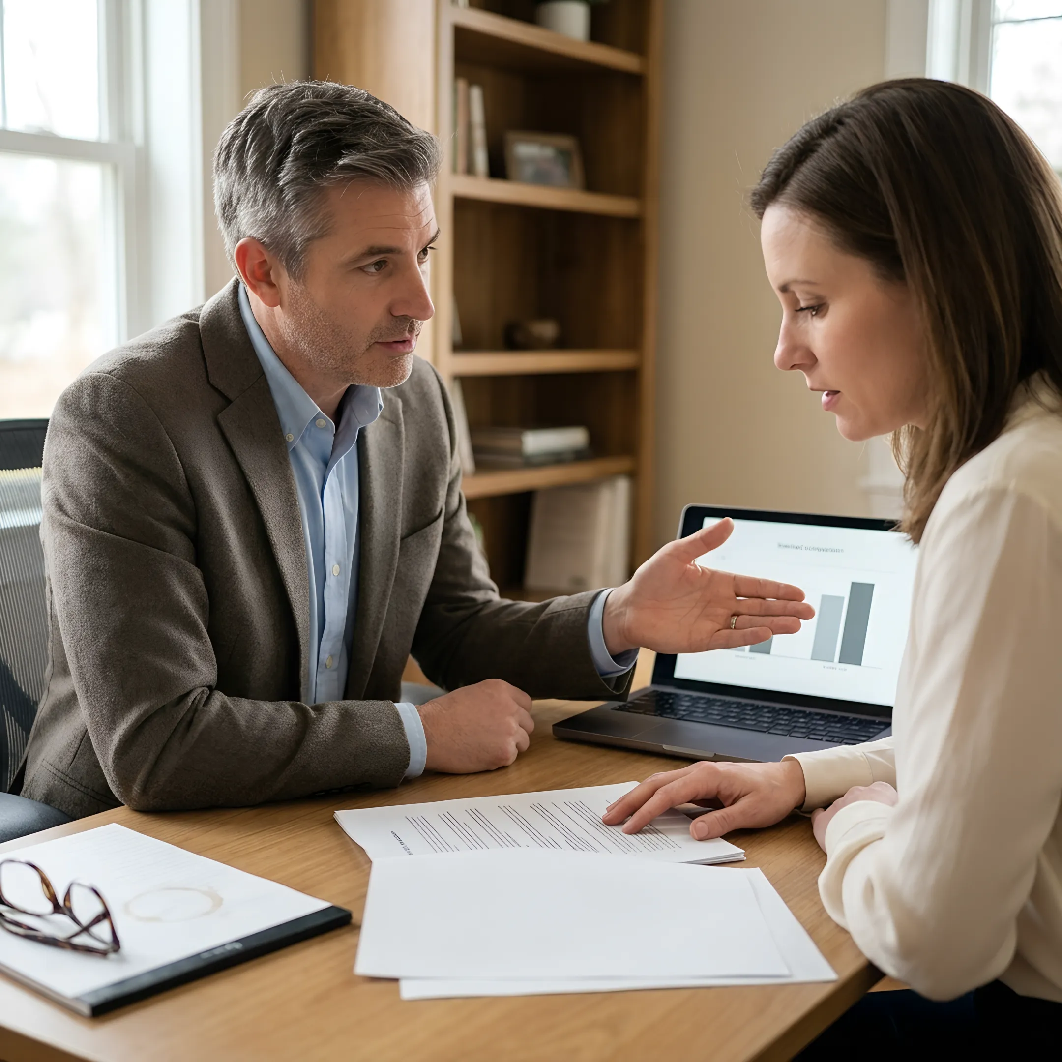 Advisor explaining personalized health insurance options to a client