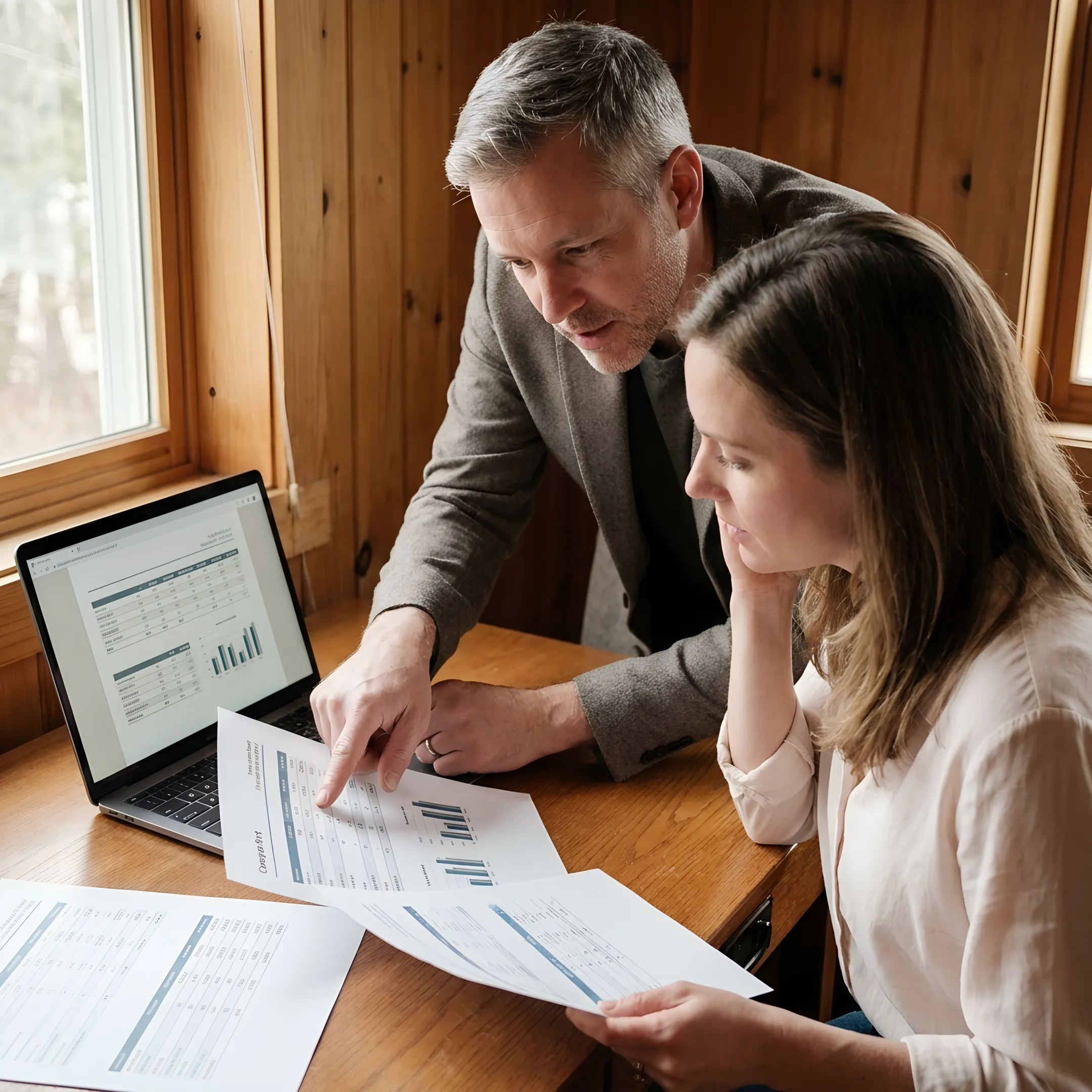 Insurance advisor explaining health coverage choices