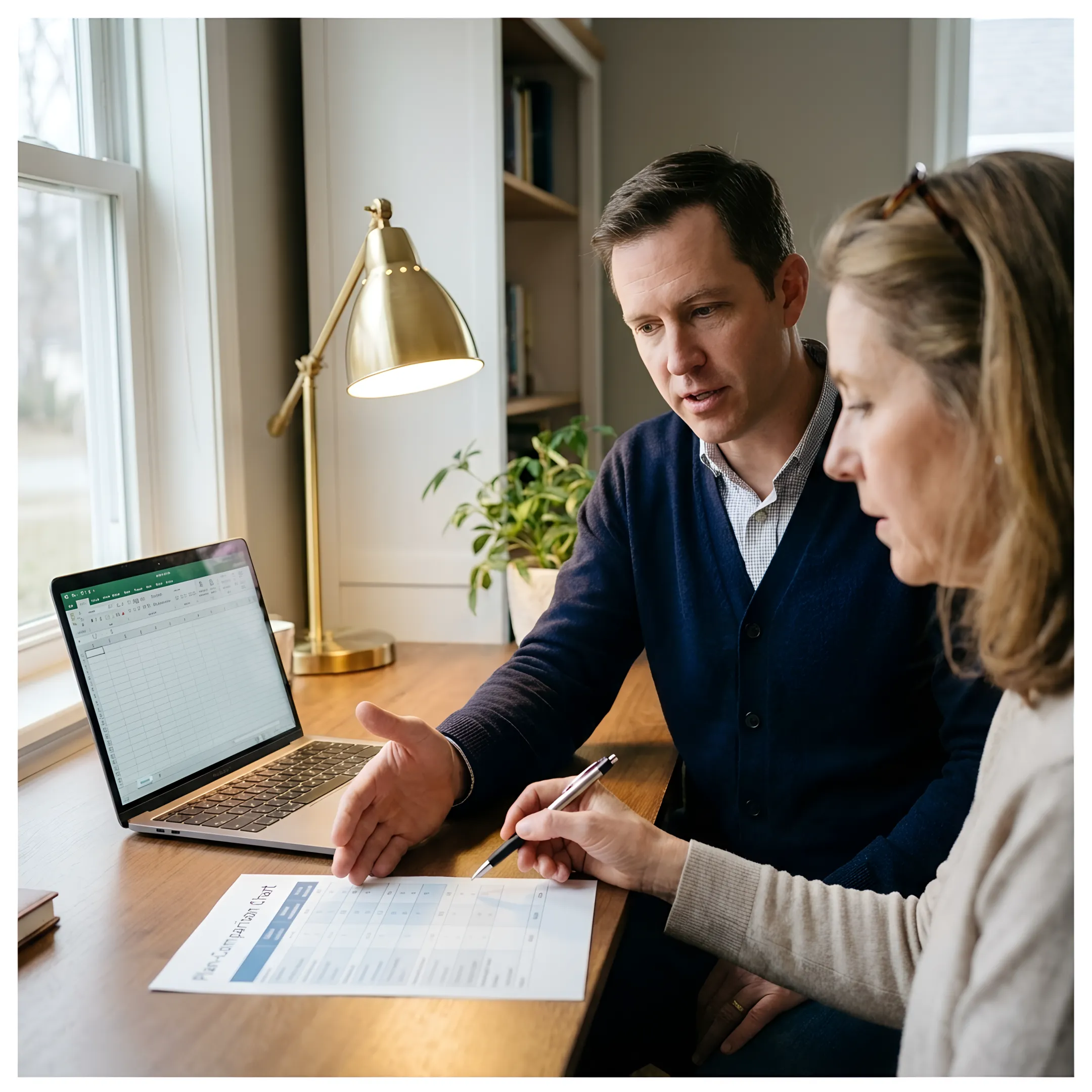 Advisor explaining health coverage options to a client