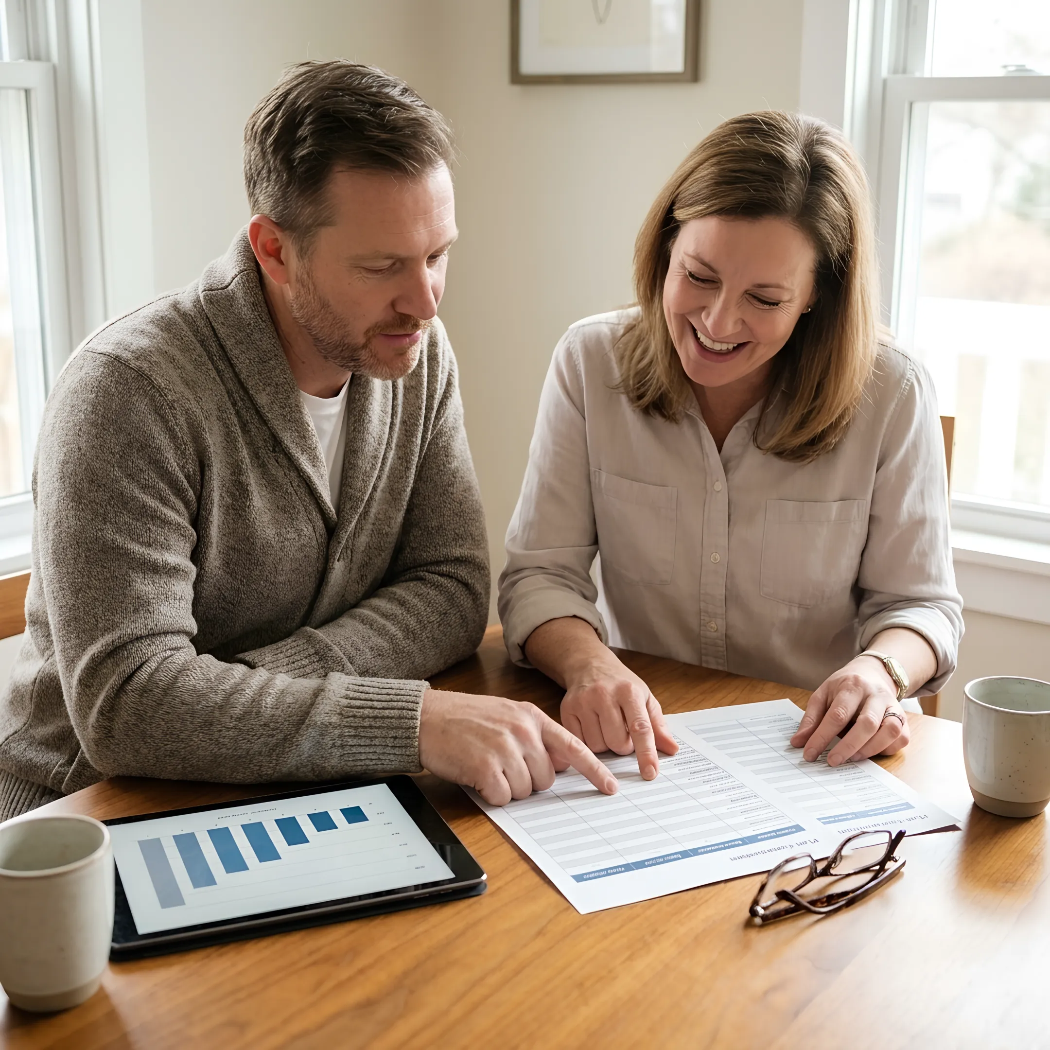 Client reviewing personalized health coverage choices