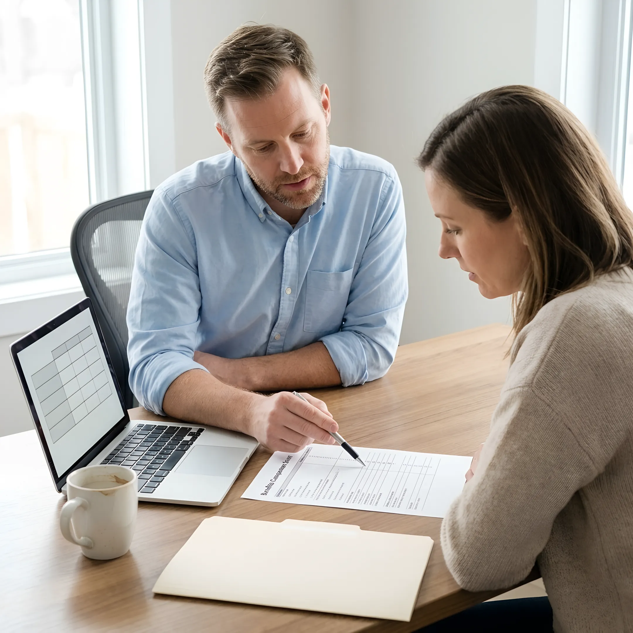 Client comparing dental insurance coverage with an advisor