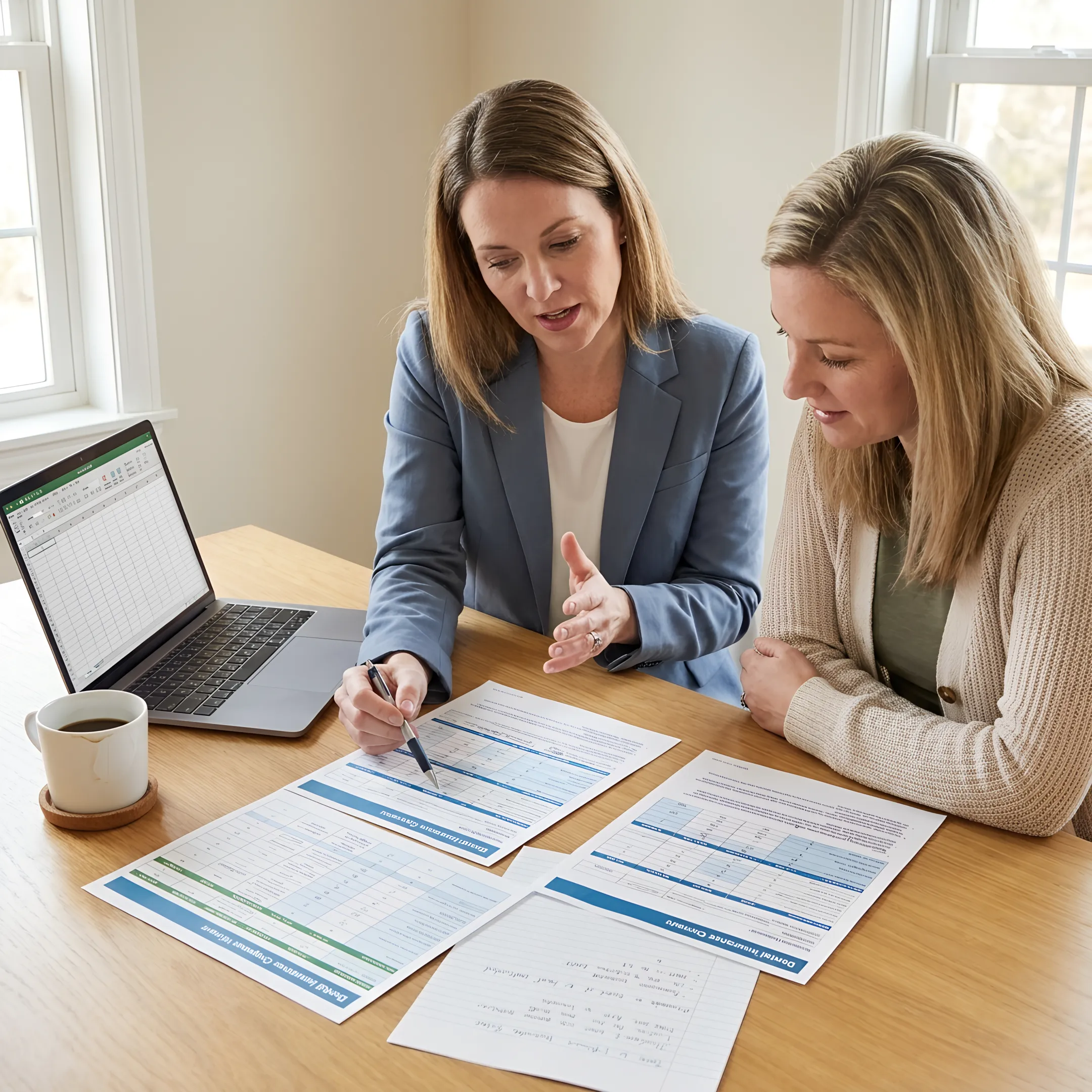 Client comparing dental insurance plans with an advisor
