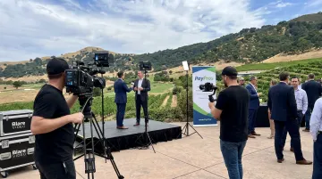 Blare Video production crew filming LeanData corporate event in San Francisco venue