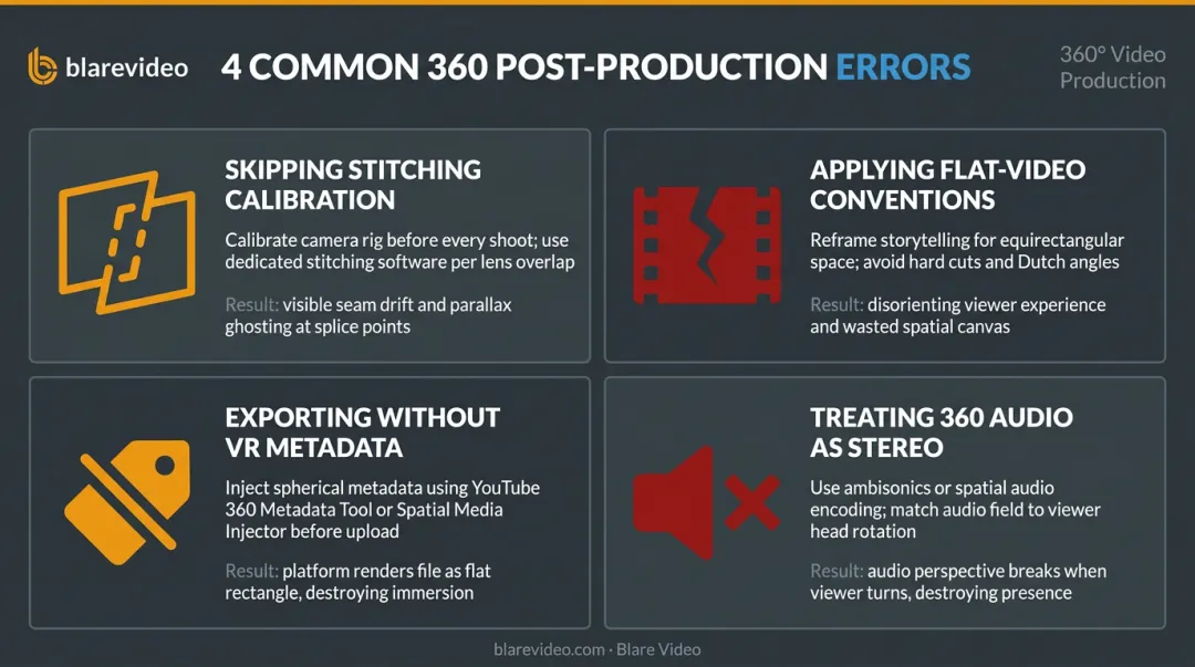 Four common 360 video post-production mistakes and how to prevent them