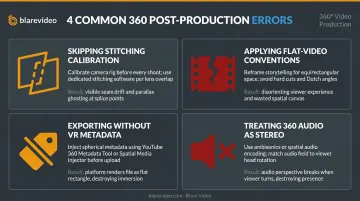 Four common 360 video post-production mistakes and how to prevent them