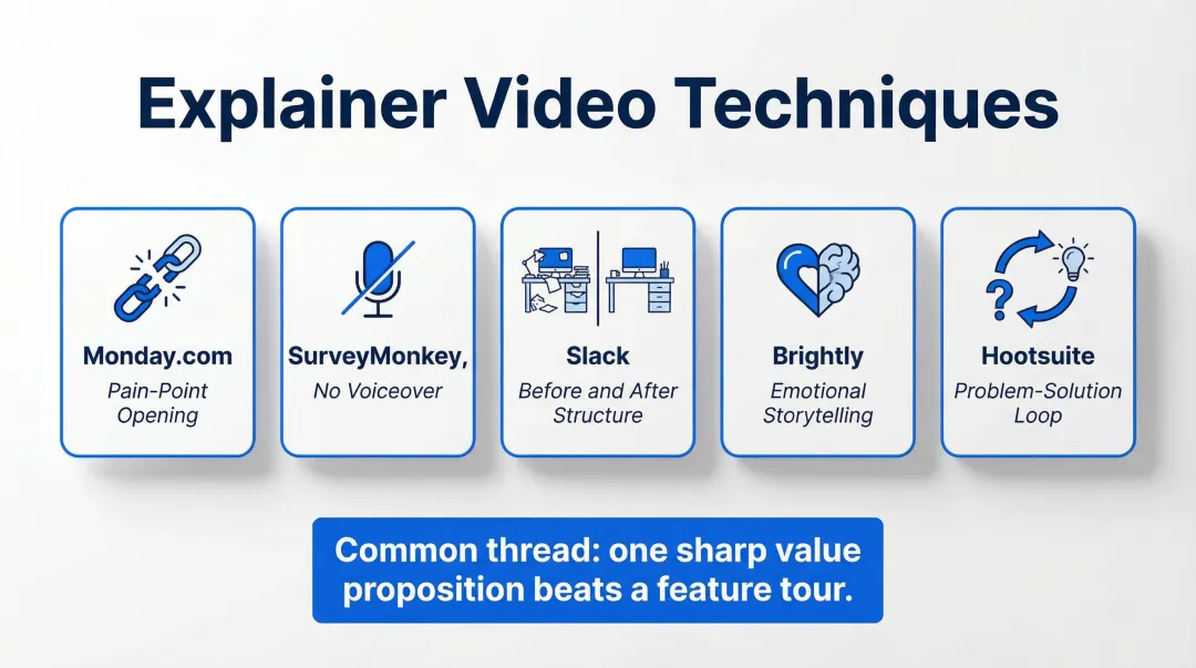 Animated explainer video best practices illustrated with five B2B brand examples