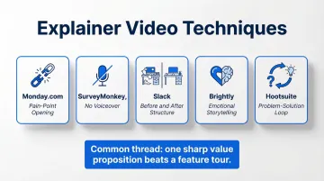 Animated explainer video best practices illustrated with five B2B brand examples