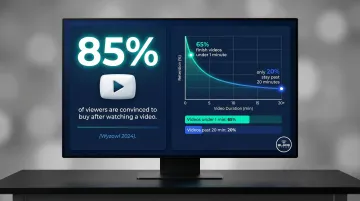 B2B video engagement statistics showing viewer retention by video length