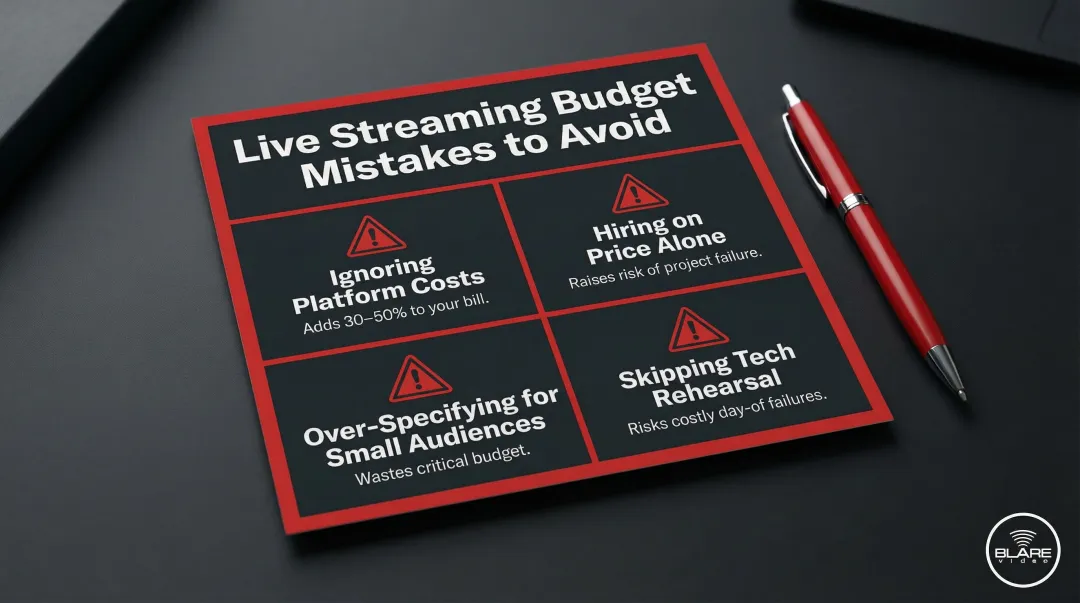Four common live streaming budgeting mistakes event planners should avoid