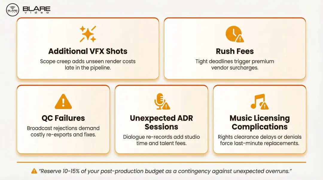 Five common post-production budget surprises and contingency planning checklist
