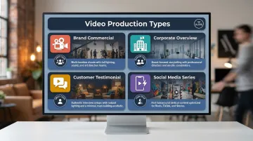 Full-service video production company types comparison by crew size and complexity