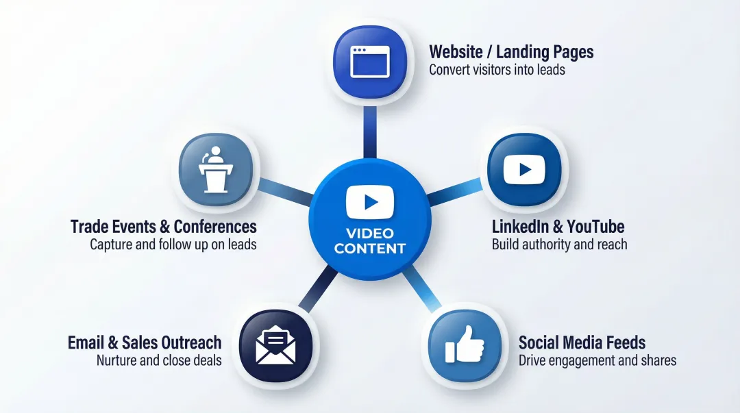 Brand video cross-channel distribution across five key marketing platforms