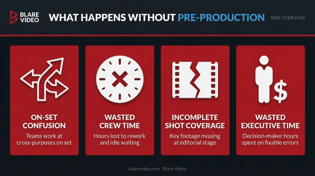 Four costly consequences of skipping corporate video pre-production planning