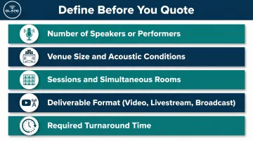 Five-factor event audio budget planning checklist before requesting vendor quotes