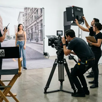 Fashion photo and video production set in Los Angeles