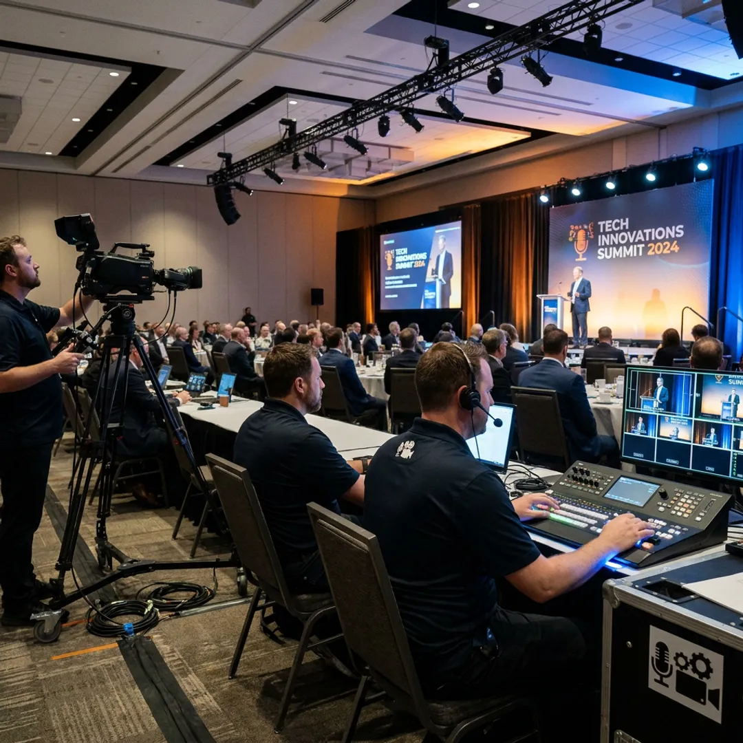 Phoenix event production camera crew filming a corporate event
