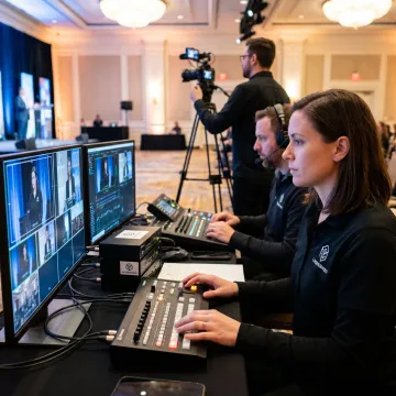 Live streaming production crew in New York