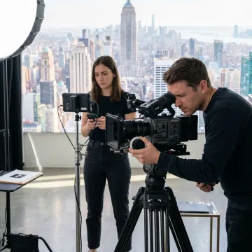 NYC crew filming short form social video content