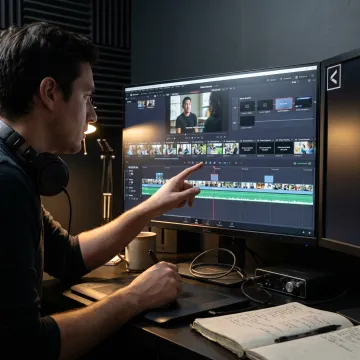 Video editor creating a CSR story