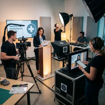 Healthcare compliance training video production set