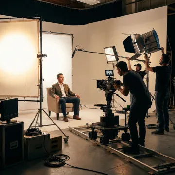 Emmy Award-winning documentary video production crew filming on location