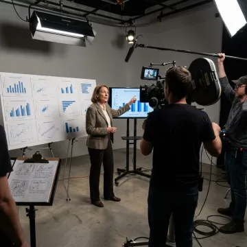 Crew filming an educational explainer video