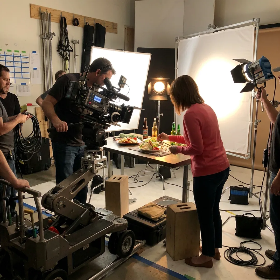 Food and beverage video production set