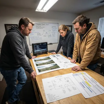 Video production team planning an Orlando shoot