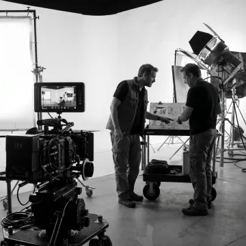 Team planning a short form video shoot