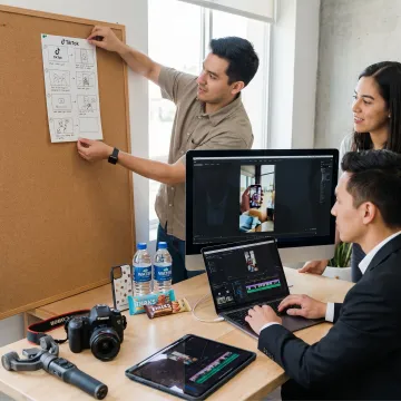 Video team planning short-form content
