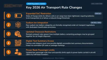 Five key IATA 2026 lithium battery regulation changes affecting air cargo shipments