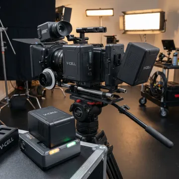 Portable battery power system on a film production set