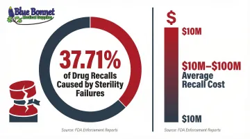 pharmaceutical recall statistics showing sterility failures and recall cost data