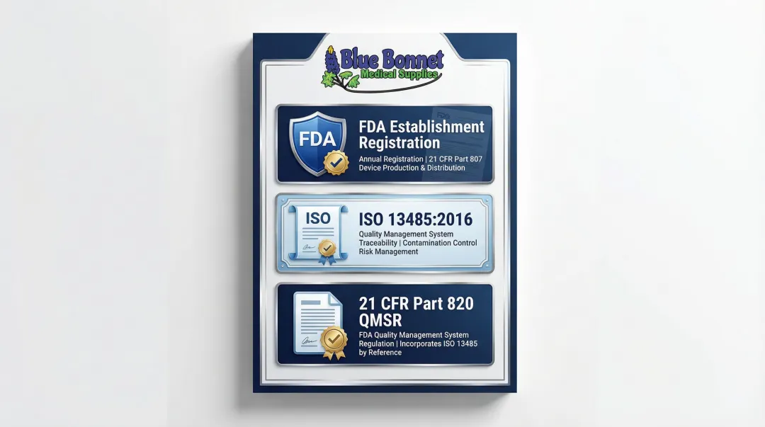 Three mandatory compliance credentials for medical product 3PL partners FDA ISO GMP