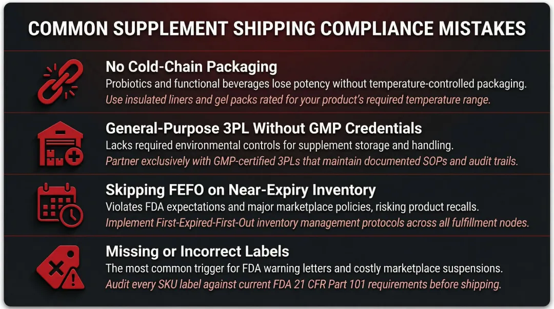 Four common wellness product shipping compliance mistakes that trigger FDA scrutiny