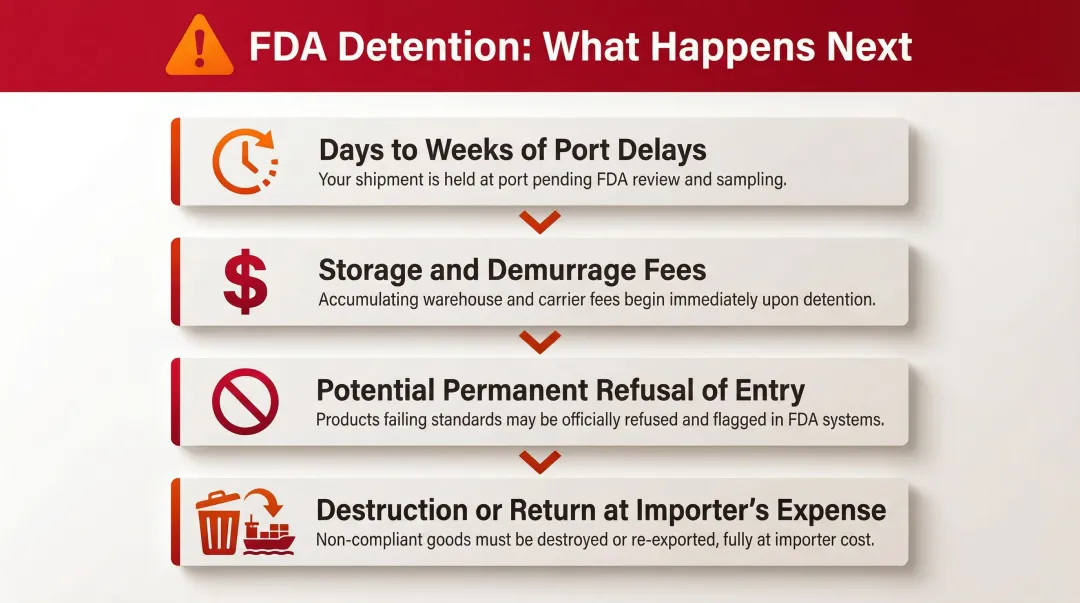Four consequences of FDA customs detention for imported medical products