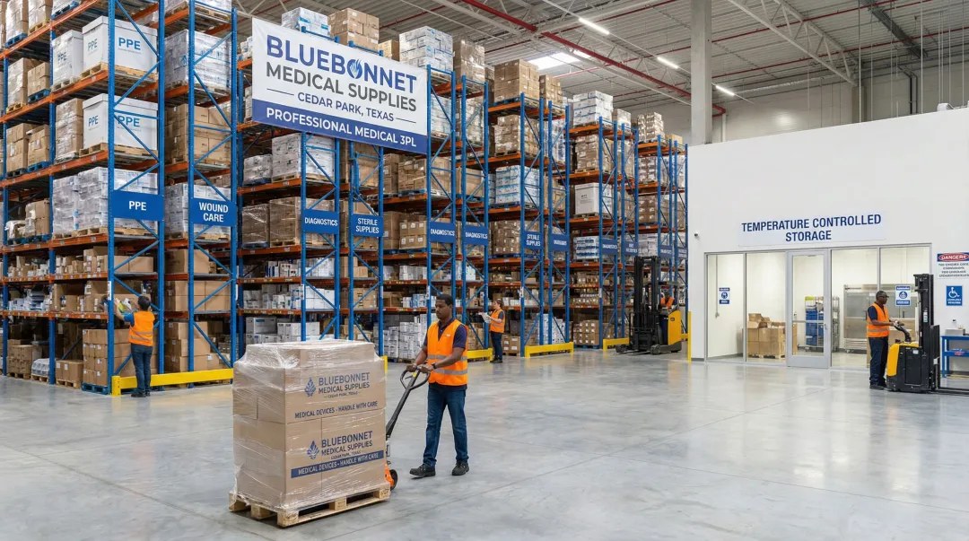 Bluebonnet Medical Supplies Cedar Park Texas warehouse facility storage and fulfillment operations
