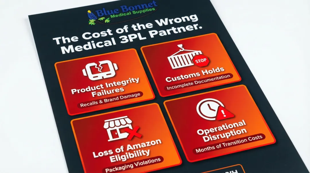 Four compounding costs of bad medical 3PL partnership consequences infographic