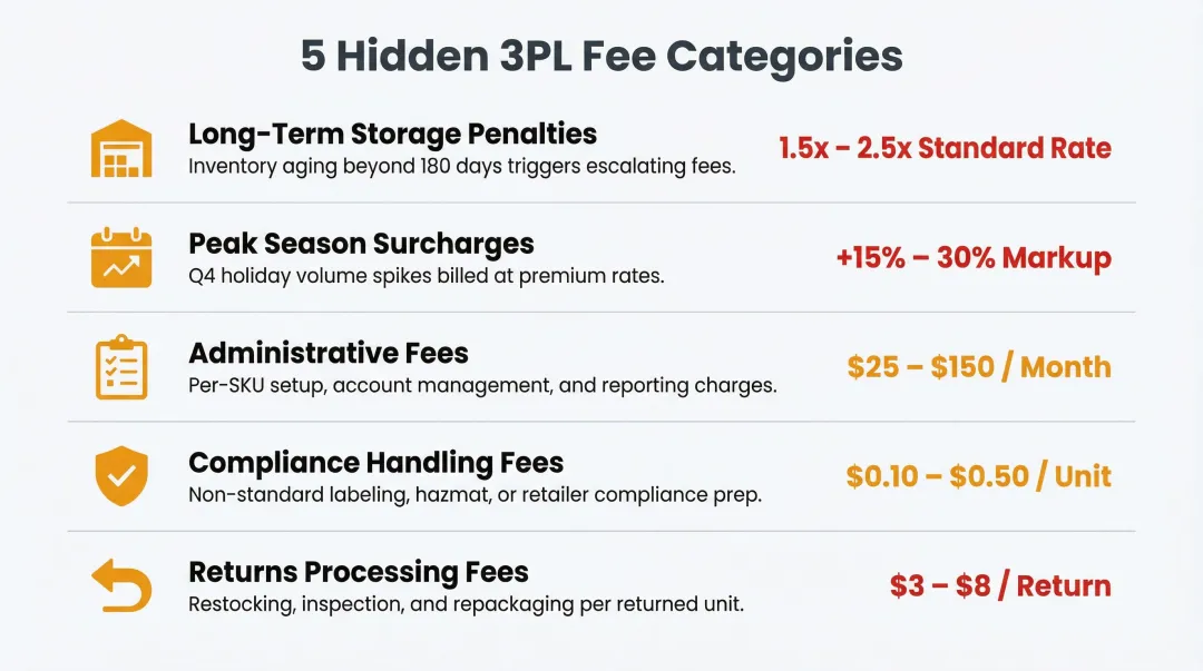 5 hidden 3PL fee categories medical product businesses should watch for