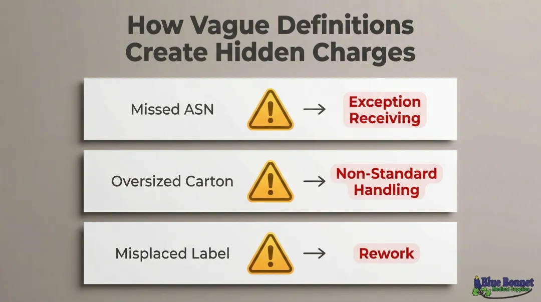 Vague 3PL contract definitions that trigger unexpected hidden fees examples