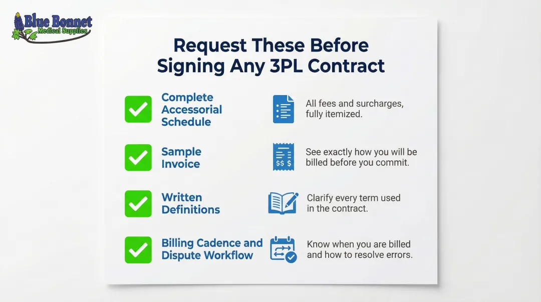 Four required documents checklist to request before signing a 3PL contract
