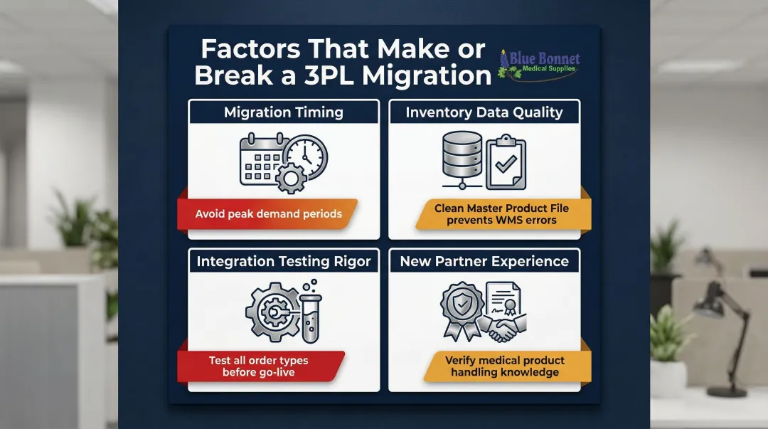 Four critical variables that determine 3PL migration success or failure comparison
