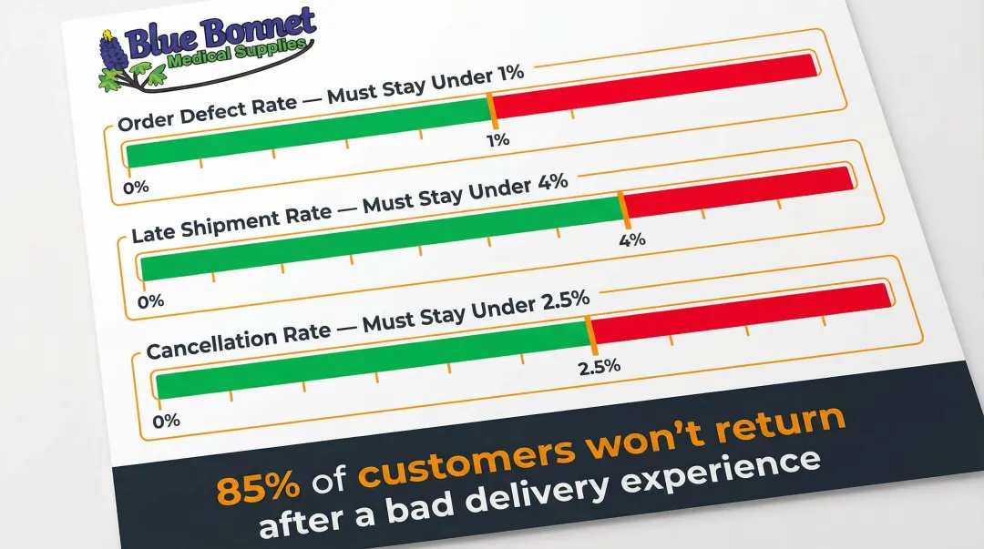 Amazon seller performance thresholds for order defect rate late shipment and cancellation rate