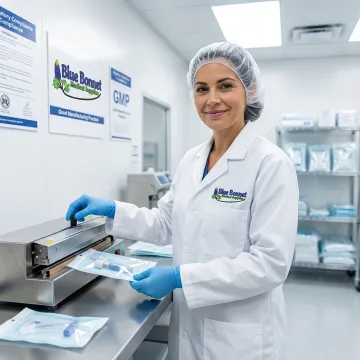 Sterile medical packaging process in a compliant warehouse facility