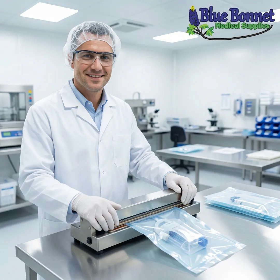 FDA-compliant flexible film medical packaging process in a certified warehouse facility
